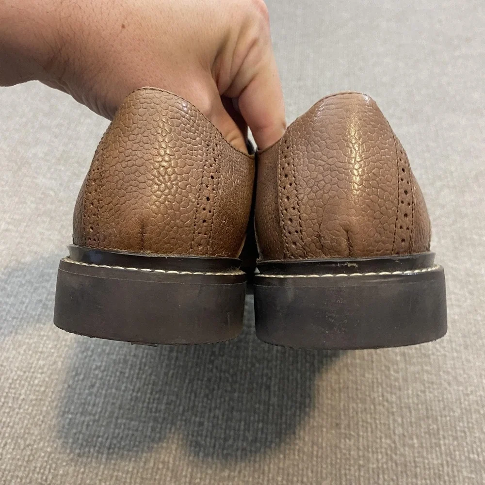 Cole Haan Shoes Mens Size 9 Brown Leather Wingtip Oxfords C09976 Business Preppy